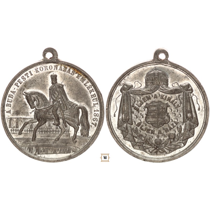 A Buda-Pesti koronázás emékéül 1867 ón érem